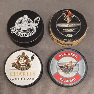 Binghamton Senators Hockey Puck Collection